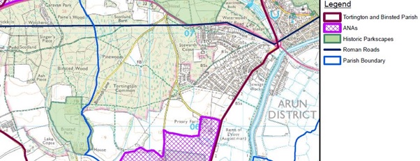 Map of Binsted and Tortington